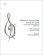 Blessed is everyone that feareth the Lord SAB choral sheet music cover